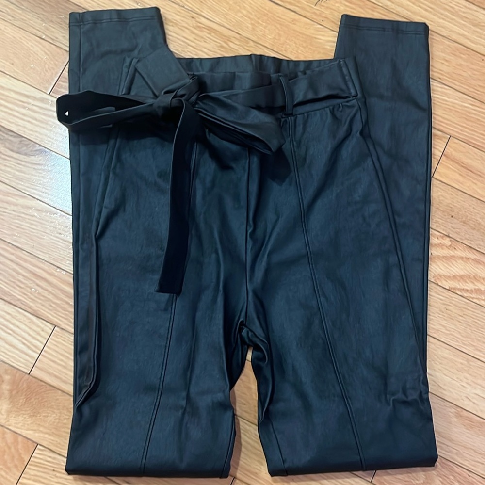 High Waist Faux Leather Skinny Pants